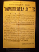 ELECTIONS AFFICHE  HAUTES ALPES LA SAULCE 1929 - Afiches