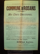 ELECTIONS AFFICHE  HAUTES ALPES ROSANS 1900/1930 - Afiches