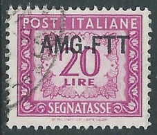 1949-54 TRIESTE A SEGNATASSE USATO 20 LIRE - LL2 - Portomarken