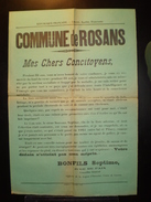 ELECTIONS AFFICHE  HAUTES ALPES ROSANS 1900/1930 - Plakate