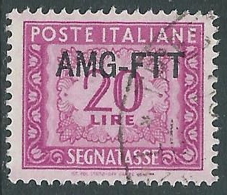 1949-54 TRIESTE A SEGNATASSE USATO 20 LIRE - LL7 - Postage Due