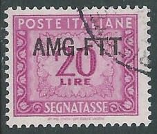 1949-54 TRIESTE A SEGNATASSE USATO 20 LIRE - LL8 - Portomarken