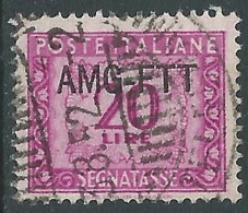 1949-54 TRIESTE A SEGNATASSE USATO 20 LIRE - LL9 - Strafport