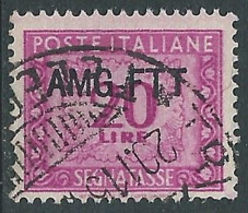 1949-54 TRIESTE A SEGNATASSE USATO 20 LIRE - LL12 - Postage Due