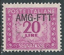 1949-54 TRIESTE A SEGNATASSE USATO 20 LIRE - LL13 - Portomarken