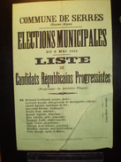 ELECTIONS AFFICHE  HAUTES ALPES SERRES 1888 - Afiches