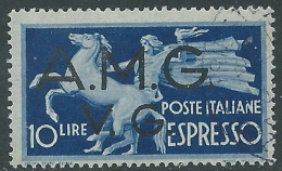 1946 TRIESTE AMG VG ESPRESSO USATO 10 LIRE - L5 - Gebraucht