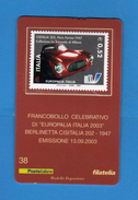 2003. Tessera Filatelica. EUROPALIA .  Unif. 2744. Tess. 38. Vedi Descrizione - Philatelic Cards