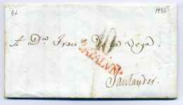 Lettre De BARCELONA Pour SANTANDER  /  Marque  CATALUNA + Taxe 10 / 1833 - ...-1850 Voorfilatelie