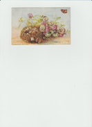CPA - Oilette / Nid - Oeufs - Fleurs - Papillon / Tuck's Post Card  (REF 354) - Papillons