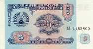 Tadjikistan 5 Rouble- 1994 Y - UNC - Tadjikistan