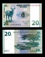 CONGO 20 CENTIMES 1997 P 83 UNC  Animal - Zonder Classificatie