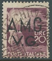 1945-47 TRIESTE AMG VG USATO DEMOCRATICA 20 LIRE - L22 - Gebraucht