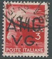 1945-47 TRIESTE AMG VG USATO DEMOCRATICA 3 LIRE - L16 - Usados