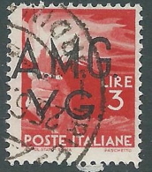 1945-47 TRIESTE AMG VG USATO DEMOCRATICA 3 LIRE - L17 - Gebraucht