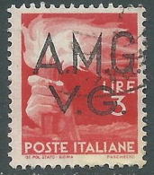 1945-47 TRIESTE AMG VG USATO DEMOCRATICA 3 LIRE - L27 - Usati