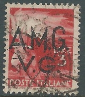 1945-47 TRIESTE AMG VG USATO DEMOCRATICA 3 LIRE - L30 - Usados