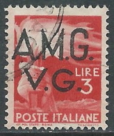 1945-47 TRIESTE AMG VG USATO DEMOCRATICA 3 LIRE - L35 - Gebraucht