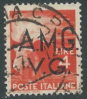 1945-47 TRIESTE AMG VG USATO DEMOCRATICA 4 LIRE - L22 - Usati