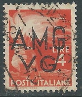 1945-47 TRIESTE AMG VG USATO DEMOCRATICA 4 LIRE - L27 - Gebraucht