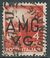 1945-47 TRIESTE AMG VG USATO DEMOCRATICA 4 LIRE - L37 - Oblitérés