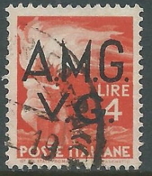 1945-47 TRIESTE AMG VG USATO DEMOCRATICA 4 LIRE - L39 - Usati