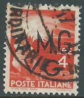 1945-47 TRIESTE AMG VG USATO DEMOCRATICA 4 LIRE - L45 - Gebraucht