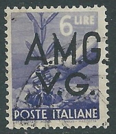 1945-47 TRIESTE AMG VG USATO DEMOCRATICA 6 LIRE - L1 - Oblitérés