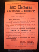 ELECTIONS AFFICHE  HAUTES ALPES SAINT ANDRE 1929 - Plakate