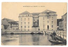 Cpa: 21 MIREBEAU SUR BEZE (ar. Dijon) Le Moulin (animé, Barque) 1906 (rare) - Mirebeau