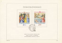 Czechoslovakia / First Day Sheet (1974/15) Bratislava: Bratislava Tapestries - Hero & Leander (Bratislava City Gallery) - Grabados