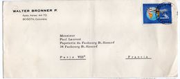 COLOMBIE--1972--lettre De BOGOTA Pour PARIS (France)--timbre Seul Sur Lettre Personnalisée W.BRONNER P - Colombia
