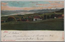 Albis - Blick Gegen Die Alpen - Stempel: Langnau A/A - Photo: Louis Glaser - Langnau Am Albis 