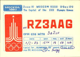 QSL, Moscow, Olympic 80   (bon Etat) - Radio