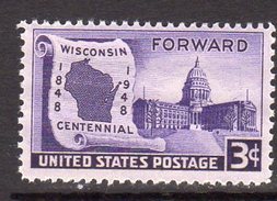 USA 1948 Wisconsin Centenary, MNH (SG 954) - Neufs