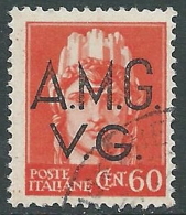 1945-47 TRIESTE AMG VG USATO IMPERIALE 60 CENT ARANCIO - L2 - Oblitérés