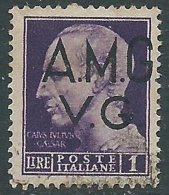 1945-47 TRIESTE AMG VG USATO IMPERIALE 1 LIRA - L16 - Used