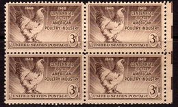 USA 1948 American Poultry Industry Block Of 4, MNH (SG 965) - Nuevos