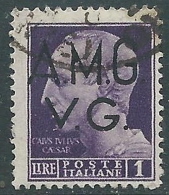 1945-47 TRIESTE AMG VG USATO IMPERIALE 1 LIRA - L23 - Oblitérés