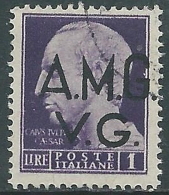 1945-47 TRIESTE AMG VG USATO IMPERIALE 1 LIRA - L24 - Oblitérés