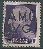 1945-47 TRIESTE AMG VG USATO IMPERIALE 1 LIRA - L29 - Used