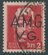 1945-47 TRIESTE AMG VG USATO IMPERIALE 2 LIRE - L13 - Gebraucht