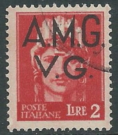 1945-47 TRIESTE AMG VG USATO IMPERIALE 2 LIRE - L18 - Gebraucht