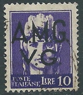 1945-47 TRIESTE AMG VG USATO IMPERIALE 10 LIRE - L10 - Afgestempeld