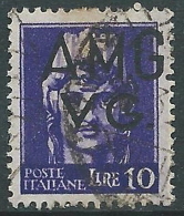 1945-47 TRIESTE AMG VG USATO IMPERIALE 10 LIRE - L11 - Gebraucht