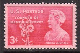 USA 1948 Moina Michael, Memorial Poppy Founder, MNH (SG 974) - Unused Stamps