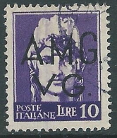 1945-47 TRIESTE AMG VG USATO IMPERIALE 10 LIRE - L21 - Used