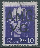 1945-47 TRIESTE AMG VG USATO IMPERIALE 10 LIRE - L24 - Used
