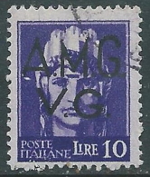 1945-47 TRIESTE AMG VG USATO IMPERIALE 10 LIRE - L24 - Gebraucht