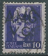 1945-47 TRIESTE AMG VG USATO IMPERIALE 10 LIRE - L25 - Usados